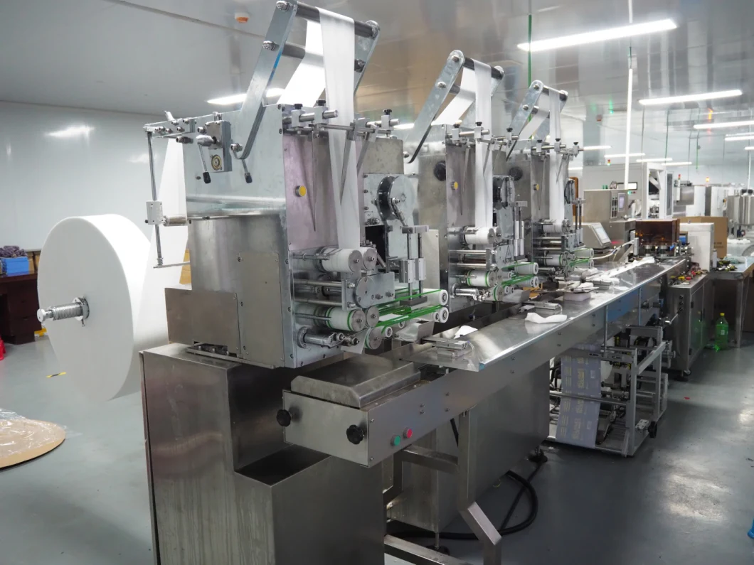 Factory Direct Sales High Efficiency Full Automatic Single Piece Wet Wipe Making and Packaging Machine