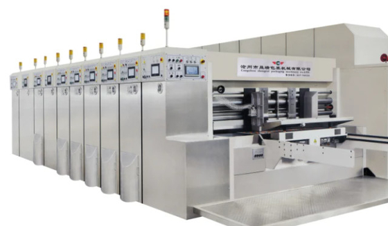 5 Warna Vacuum Transfer Flexography Paper Box Printing Mesin Slotting