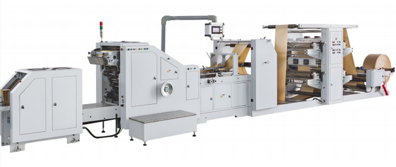 HJ-200 + LST-4700/4700R Roll Feeding Flexo Printing Square Bottom Paper Bag Membuat Mesin #200pcs/Min Kertas Membawa Tas