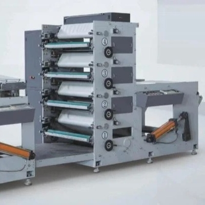 1 Sampai 6 Warna Mesin Cetak Flexo Web Sempit Untuk Stiker Label