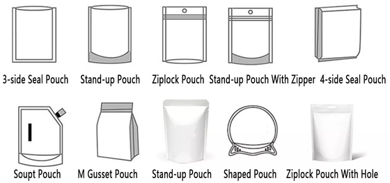 Popcorn Pouch Paper Bag Sealing Packing Machine 2000kg Rotary Microwave Nitrogen Filling