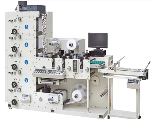 Sticker Label Mesin Cetak Flexo 1300mm Dengan Sertifikat Ce 5colors Roll Paper
