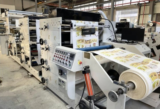 Sticker Label Mesin Cetak Flexo 1300mm Dengan Sertifikat Ce 5colors Roll Paper