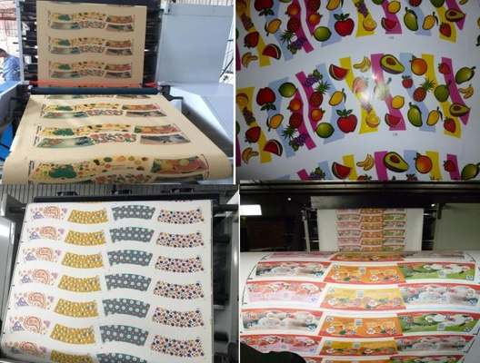 Label Stiker Kertas Gulungan 1warna Mesin Cetak Flexo Menggunakan Pengering IR Dan Pelarut Tinta