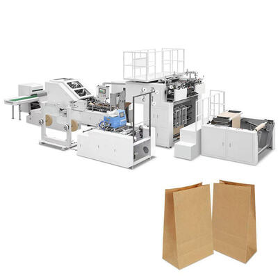 Kecepatan Produksi 30-80 Kantong per menit Mesin Pembuat Kantong Kertas dengan Printer Flexo CMYK ideal untuk kebutuhan cetak kustom