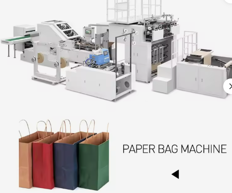 Kecepatan Produksi 30-80 Kantong per menit Mesin Pembuat Kantong Kertas dengan Printer Flexo CMYK ideal untuk kebutuhan cetak kustom