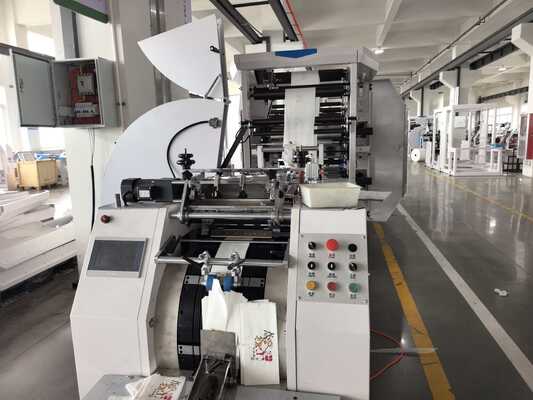 CMYK Flexo Printer Mesin pembuatan tas belanja kertas 50Hz 60Hz Sumber daya total daya 15 KW Cocok untuk kemasan skala besar