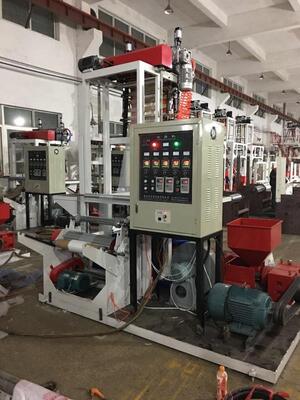 Diameter of Screw 55mm 2 atau 65mm 2mm Film Extruder Machine Total Power 11-21kw Extrusioncapacity 100 sampai 500 Kg h untuk Plastic Film Extrusion