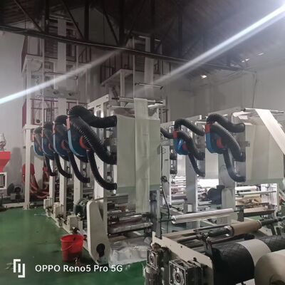Diameter of Screw 55mm 2 atau 65mm 2mm Film Extruder Machine Total Power 11-21kw Extrusioncapacity 100 sampai 500 Kg h untuk Plastic Film Extrusion