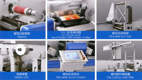 Mesin Cetak Flexo Digital Otomatis Untuk Kertas PVC BOPP CPP 4 6 Warna Kantong Kertas Polythene Paper Cup