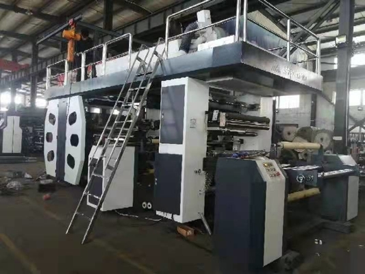 Mesin Cetak Flexo Central Drum Enam Warna Ekonomis dengan 6 Warna UV DIE CUT SLITING SERVO untuk Label Stiker Otomatis
