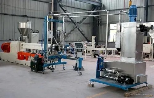 Lini Produksi Extruder Granulator Plastik Pemotongan Panas Limbah Plastik