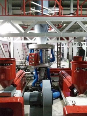 Mesin Extruder Film LDPE Tiga Lapisan Plastik HDPE ABA Film CO Extruder