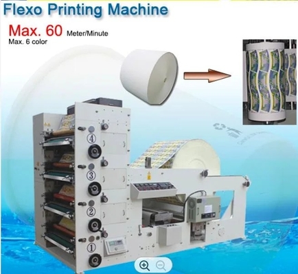 Mesin Cetak Label Flexo Berkecepatan Tinggi, Anilox Roller, IR Drier, Mesin Cetak Label Flexo 220V 380V Dengan UV Varnish