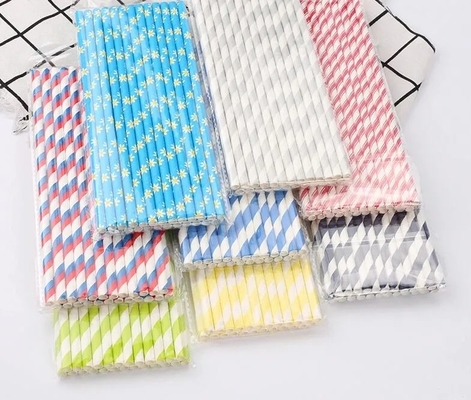 Mesin Pembuat Jerami Kertas Biodegradable Sepenuhnya Otomatis Dengan 6 Pisau Stainless Steel