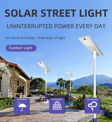 400 Watt Lampu LED Surya Luar Ruangan 6V, Lampu Jalan Surya LED CE