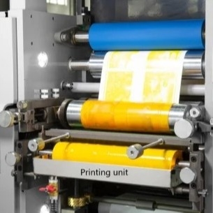 Mesin Cetak Label Flexo Berkecepatan Tinggi untuk Pencetakan Presisi, kecepatan pencetakan 80 m / mnt, daya kotor 30, pencetakan kwflexo