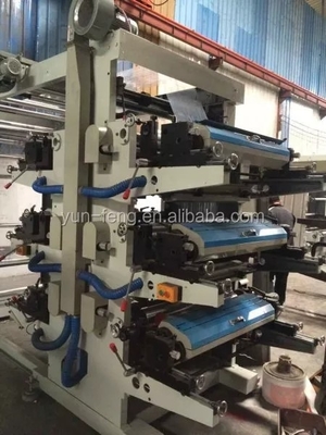 Mesin Cetak Flexo Daging Sampul Empat Warna Kemasan Kantong Kertas Plastik