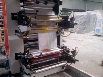 Mesin Cetak Flexo 2 Warna Lebar 1000mm Untuk Polietilen