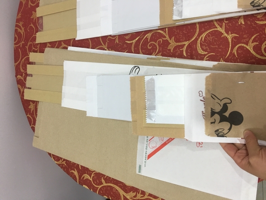Mewah Dicetak Menangani Kantong Kertas Lilin Kemasan Perhiasan Tahan Minyak
